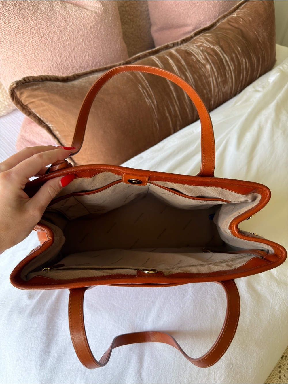 Brahmin Medium Julian Leather Bag In Honey Topsail - Picture 5 of 14